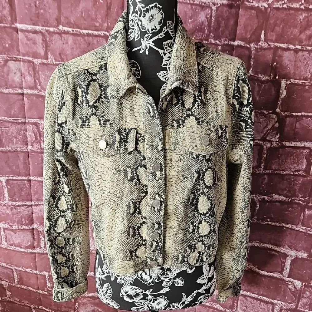 Stolen Hearts Snake Print Women's Crop Jacket CLEARANCE